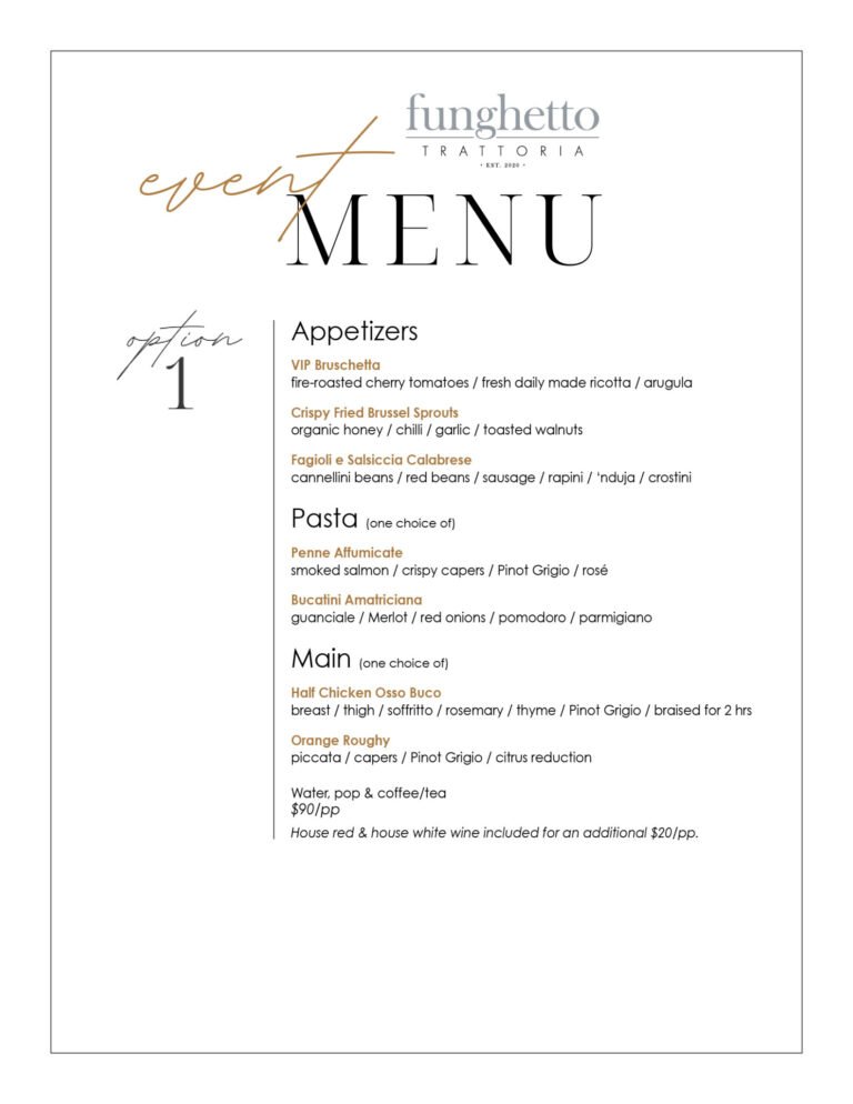 Private Events – Olivia’s Ristorante